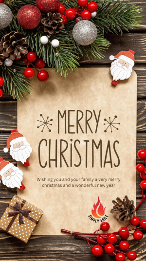 Brown and Red Modern Christmas Instagram Story