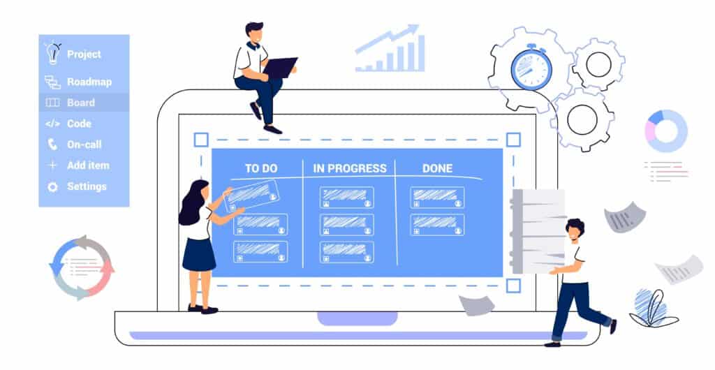 Visual of a product backlog