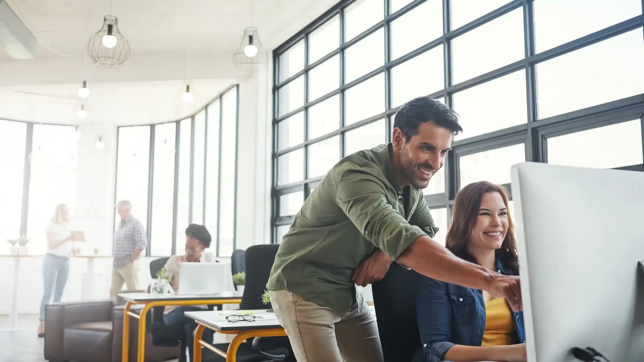 Man mentoring at work